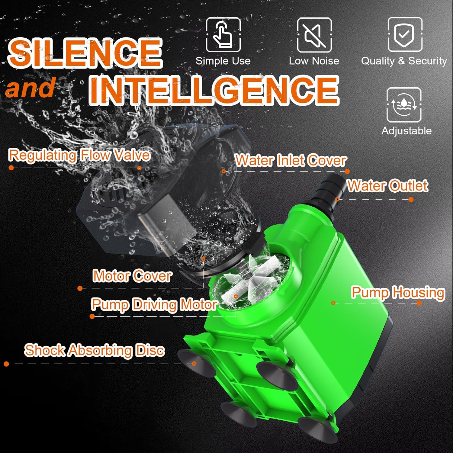 Thumbnail 4 de Knifel Pompe Submersible 45 W 2500 L/h