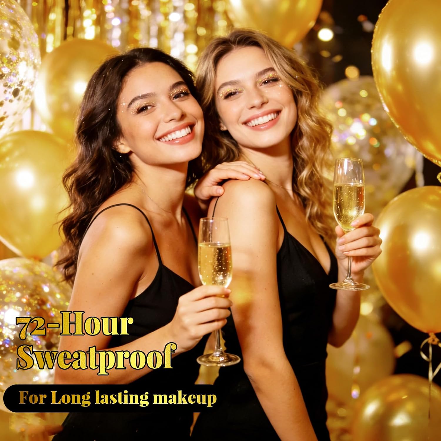 Thumbnail 5 de MWOOT Lidschatten Tattoos – 12 Stück Gold Eye Shadow Sticker für Damen