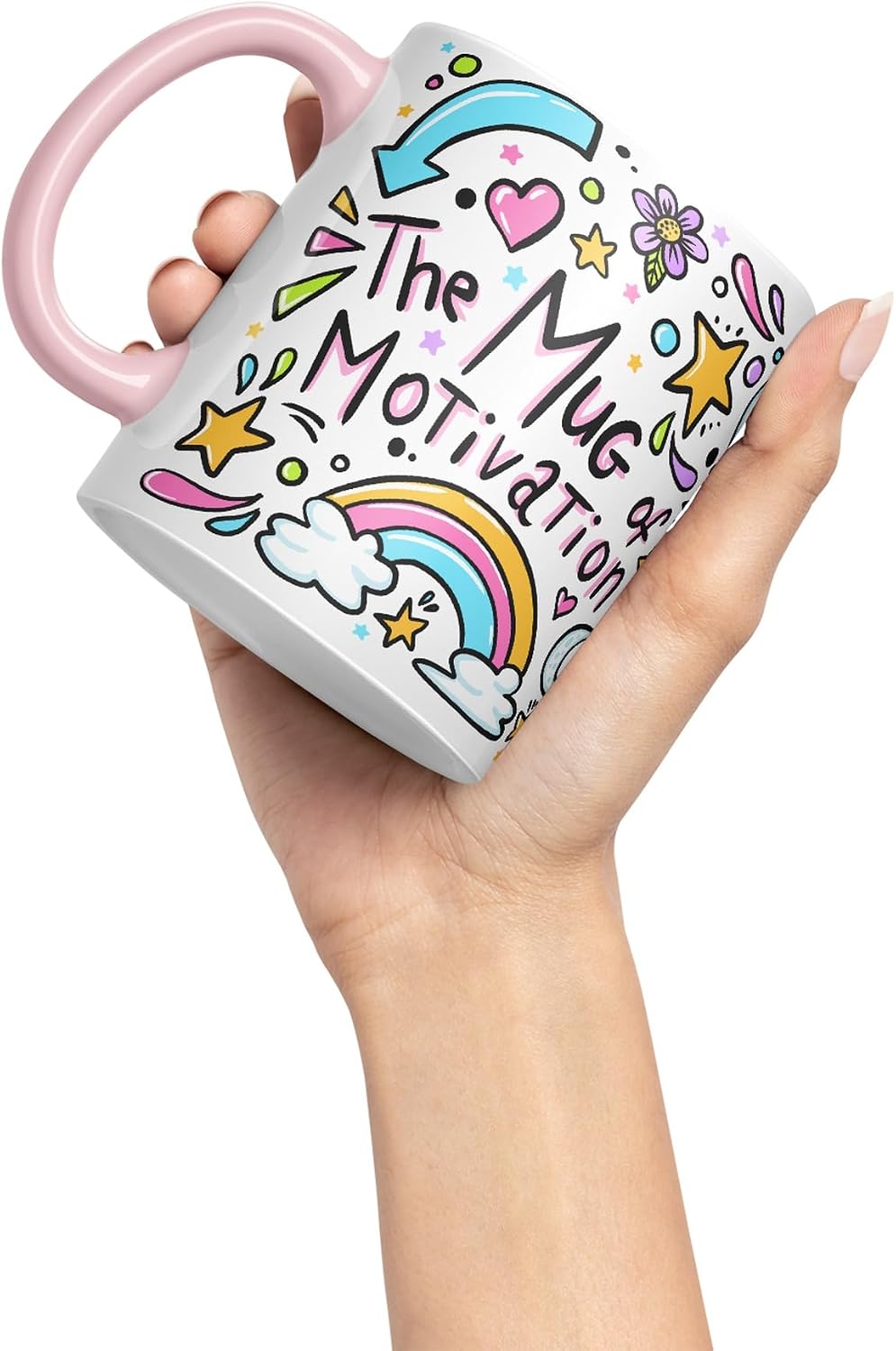 Thumbnail 2 de Vixar Motivation Ceramic Mug (Pink) – Coloured 325 ml tea or coffee gift cup