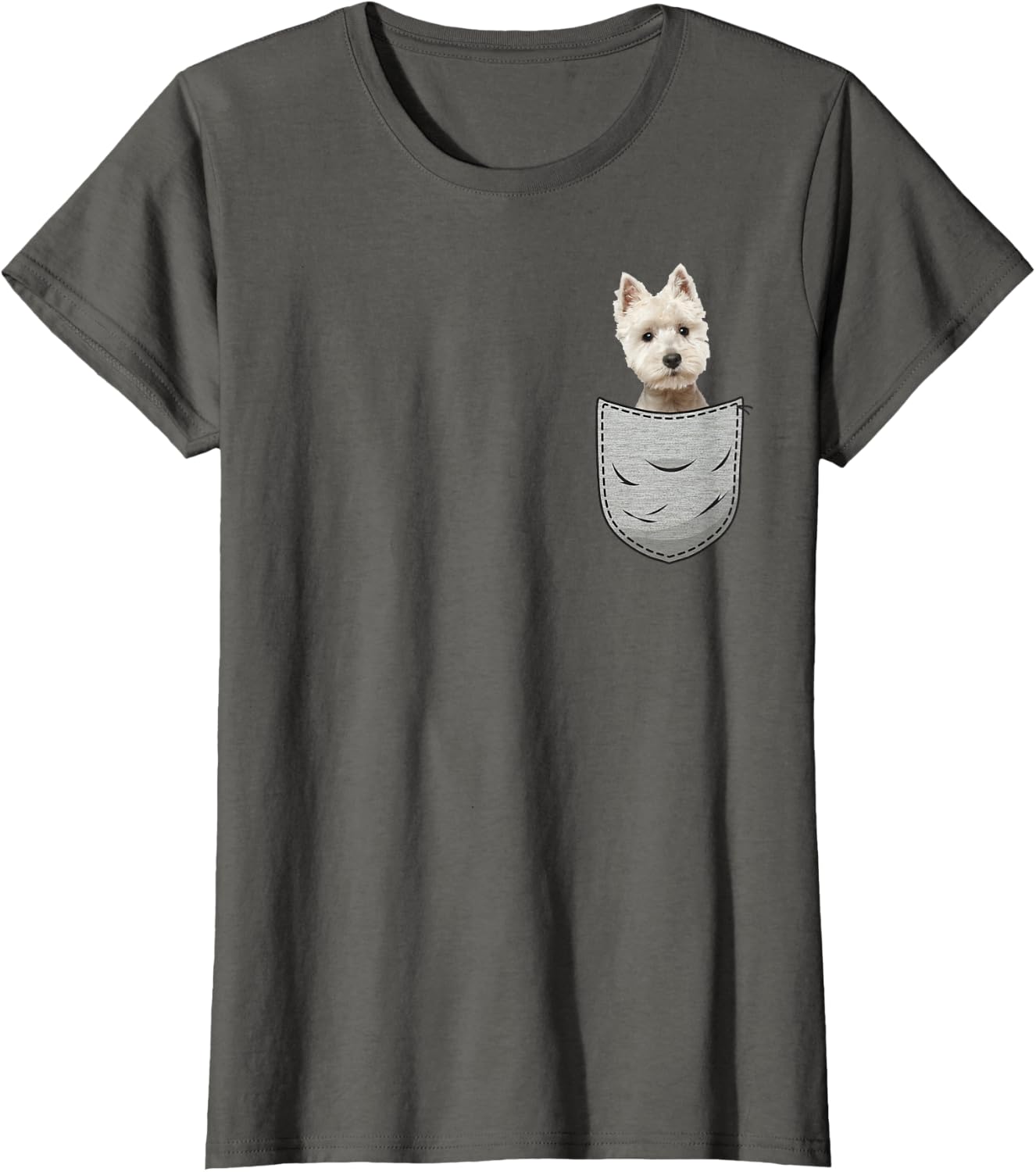 Detalle de Westie White Sac: T-Shirt motif terrier des Highlands blanc pour chien