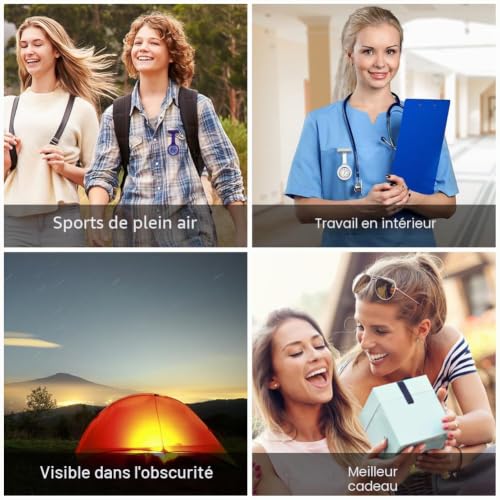 Thumbnail 6 de Vicloon Montre à Gousset d'infirmière – lot de 3 broches en silicone