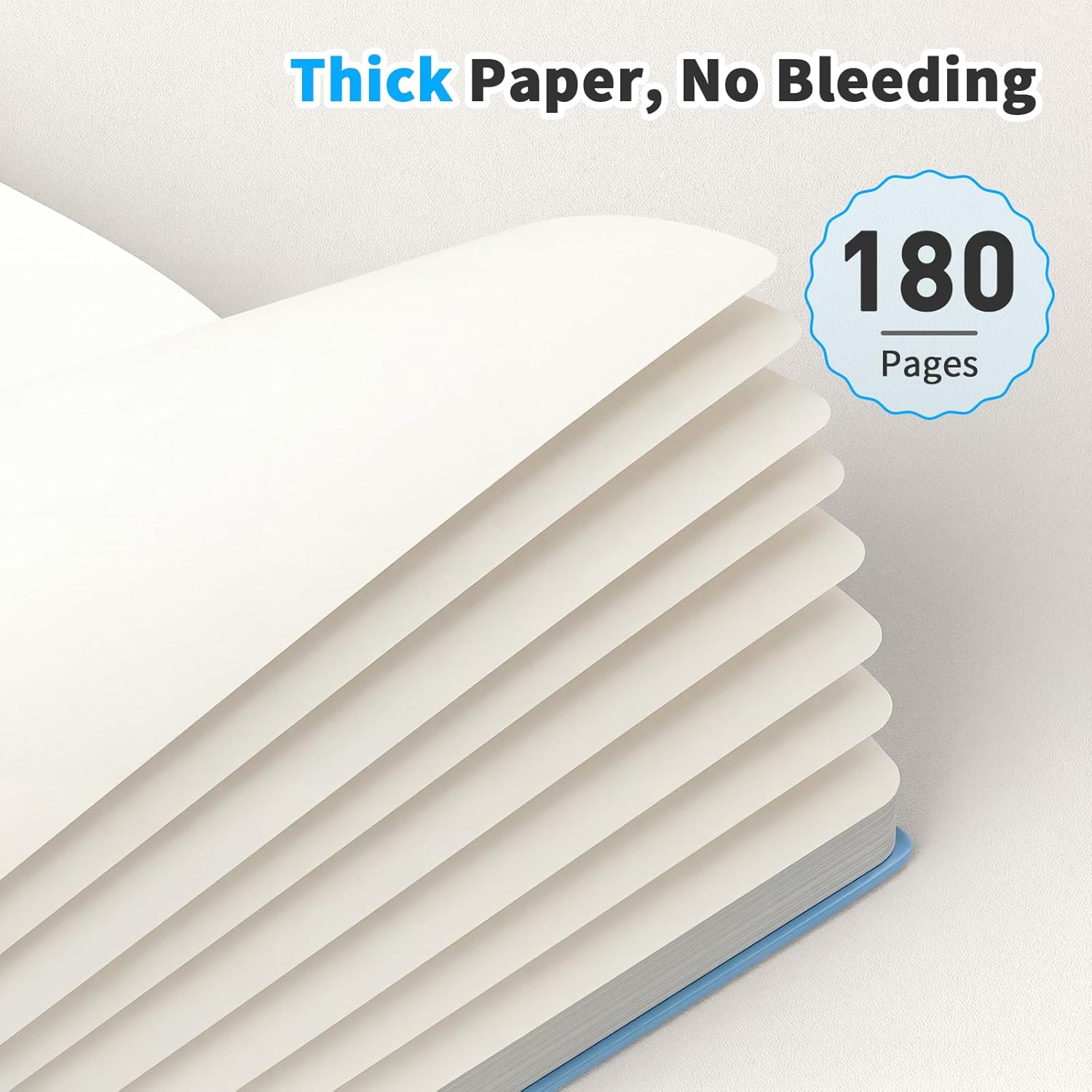 Thumbnail 2 de Smarpau A4 Plain Notebook – PU Leather Journal with 180 Unlined Pages