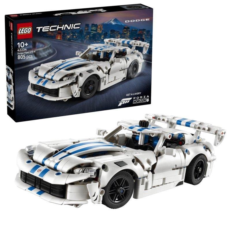 Detalle de LEGO Technic Deportivo Dodge Viper GTS-R (42234) – 805 piezas