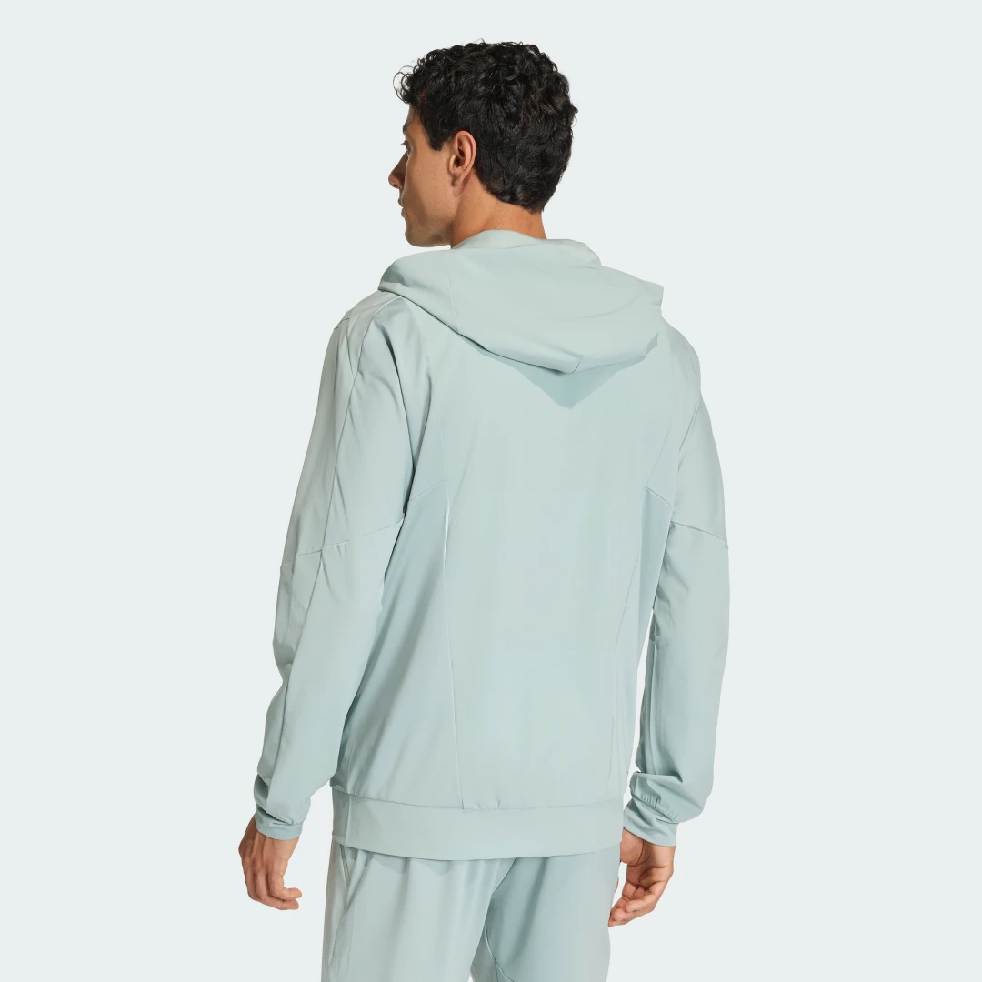 Detalle 2 de Adidas D4T: chaqueta de entrenamiento con capucha y cremallera (verde)