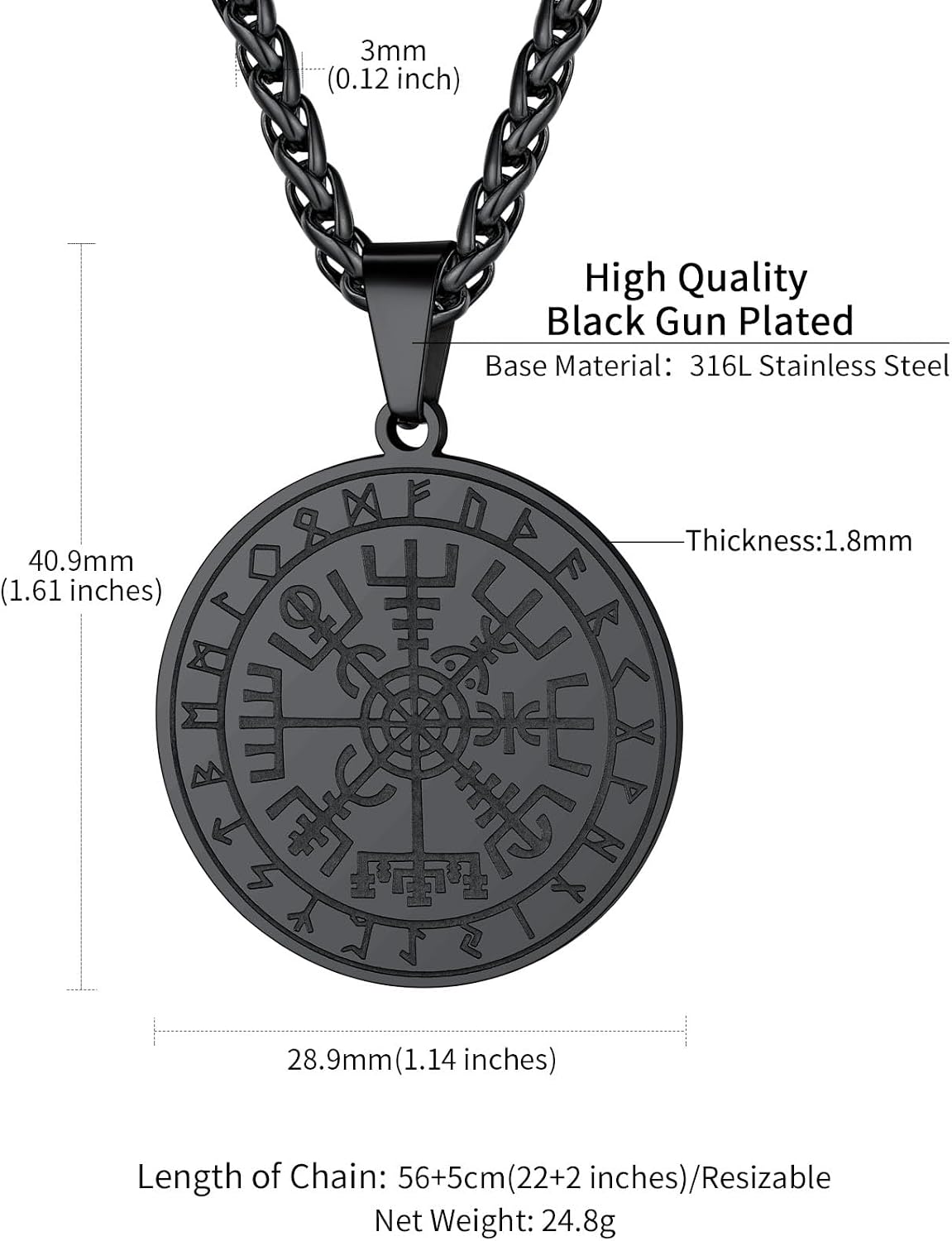 Thumbnail 4 de ChainsHouse Collier Vegvisir 56 cm