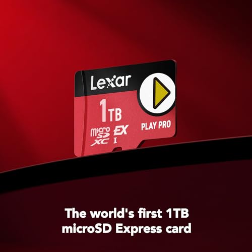 Detalle de Lexar 512GB Play PRO Micro SD Express Card: 900MB/s Read, 4K Ready