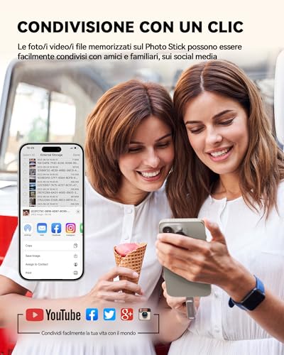 Detalle 2 de BLANBOK+ Pendrive 3 en 1 para iPhone y USB-C (256GB) con Lightning y USB 3.0