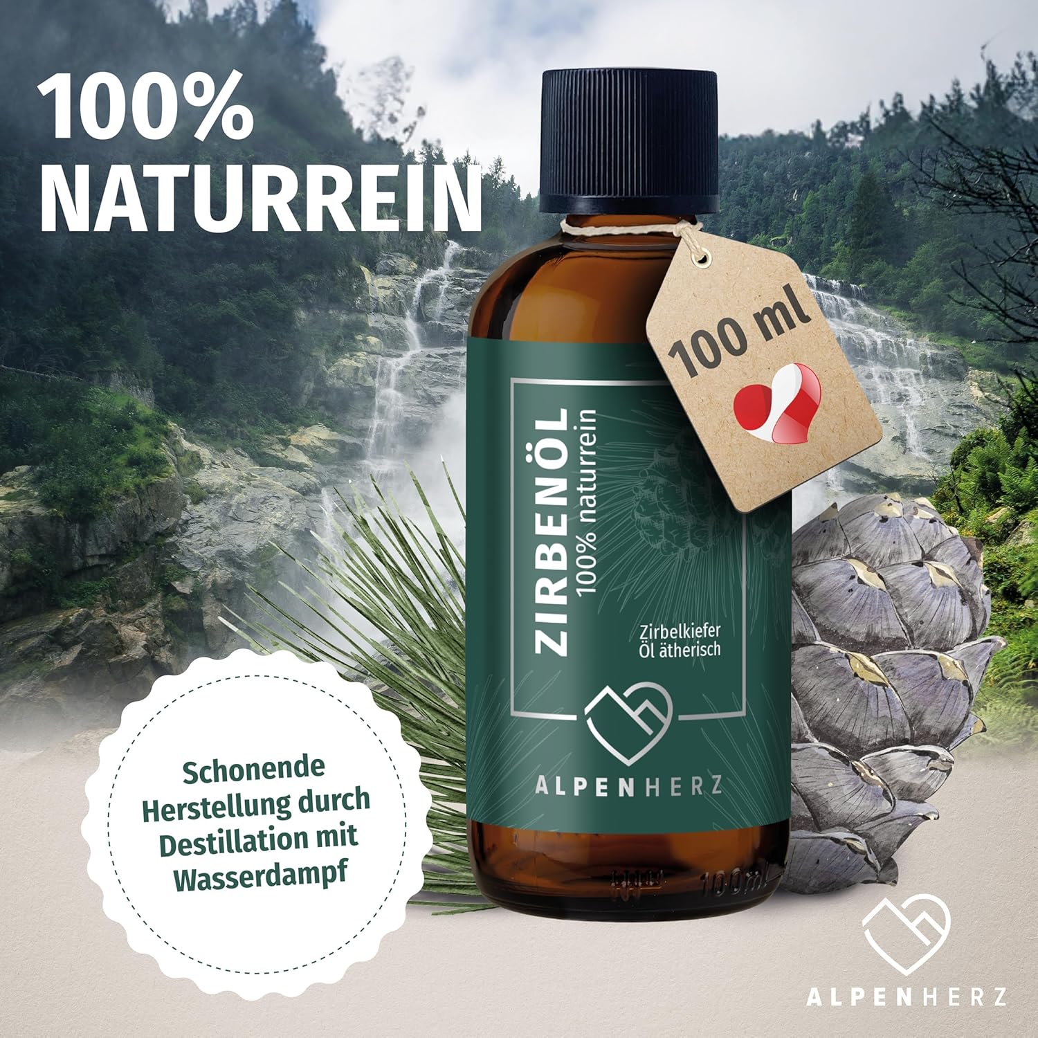 Thumbnail 1 de Zirbenöl Alpenherz Zirbenöl 100 ml