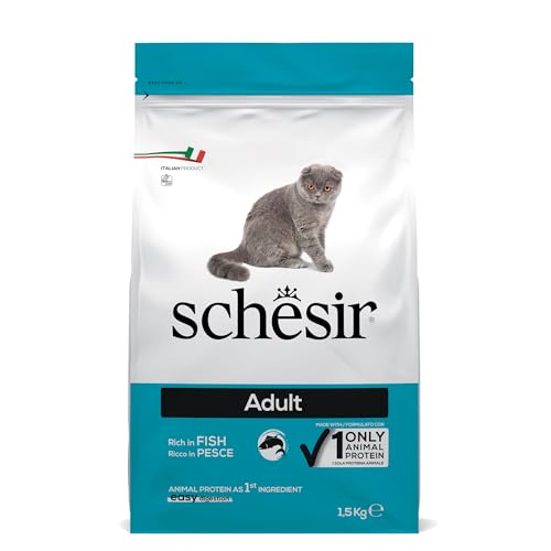 Detalle de Schesir Adult Alimento Secco Completo per Gatti Adulti al Pesce, 1,5 kg
