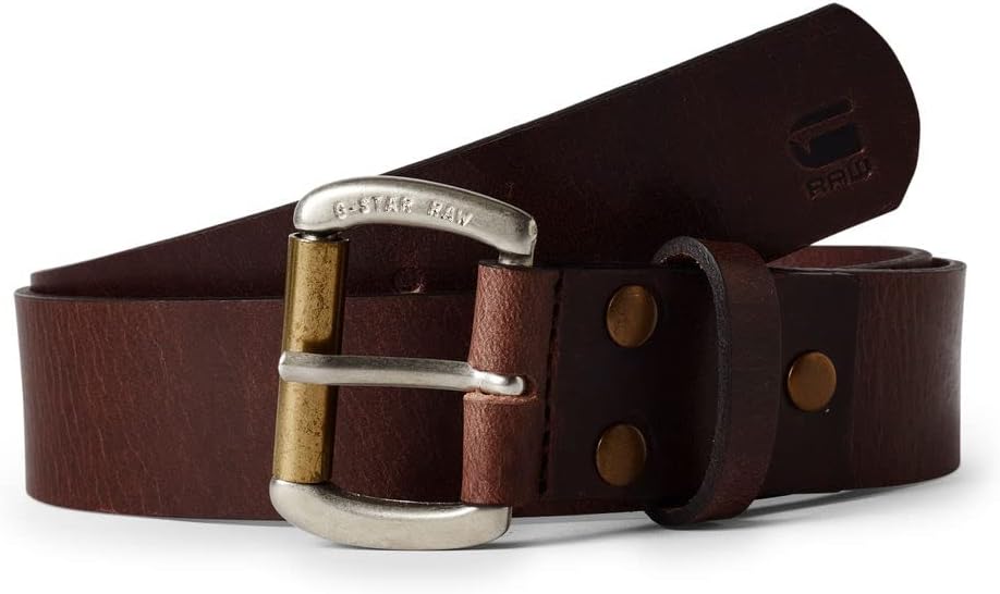 Detalle de G-STAR Men’s Dast Belt (Thick leather strap with roller buckle)