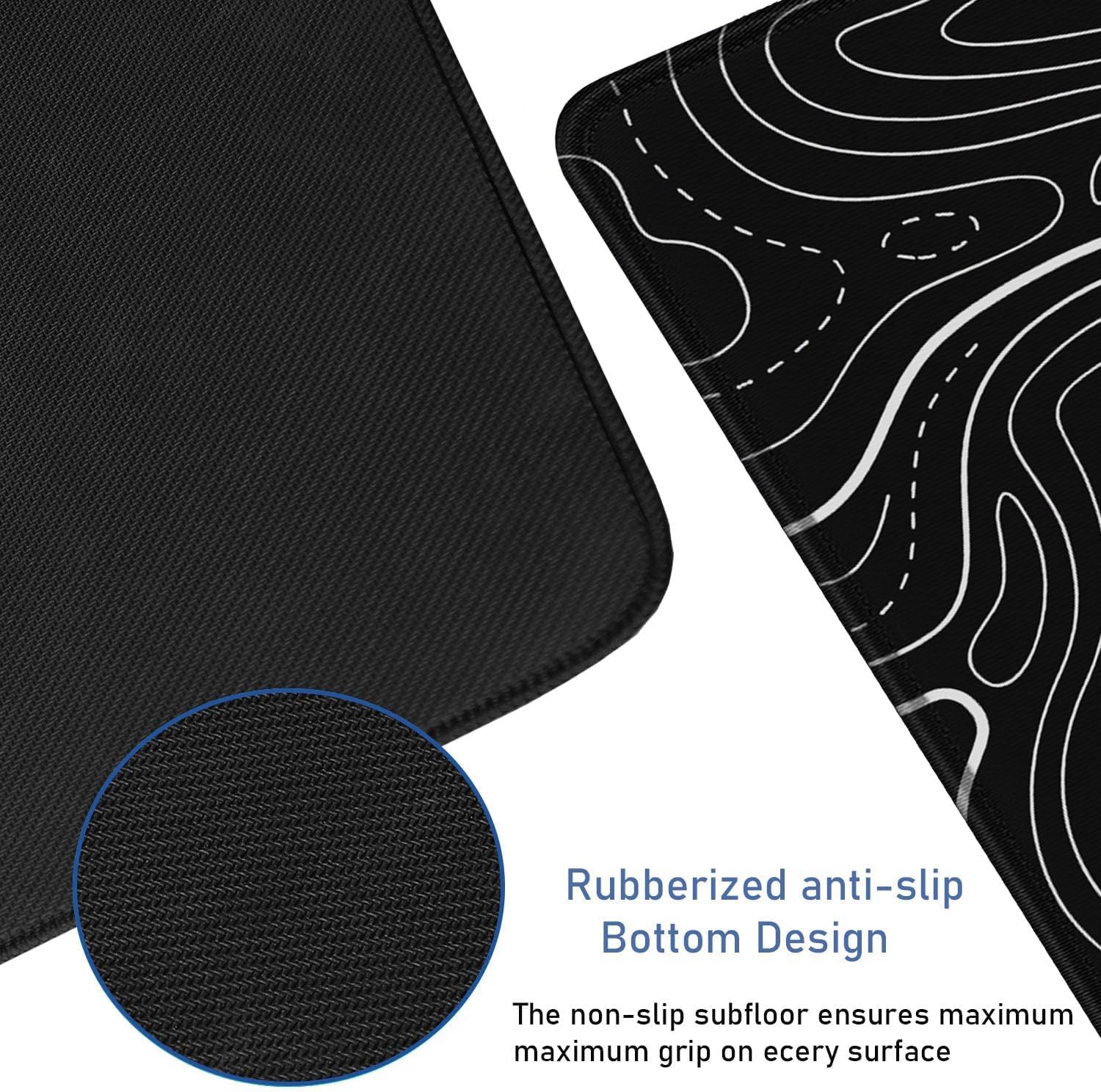 Detalle de Hsmienk Extended Gaming Mouse Pad, 31.5 x 15.7 in, Waterproof, Stitched Edges