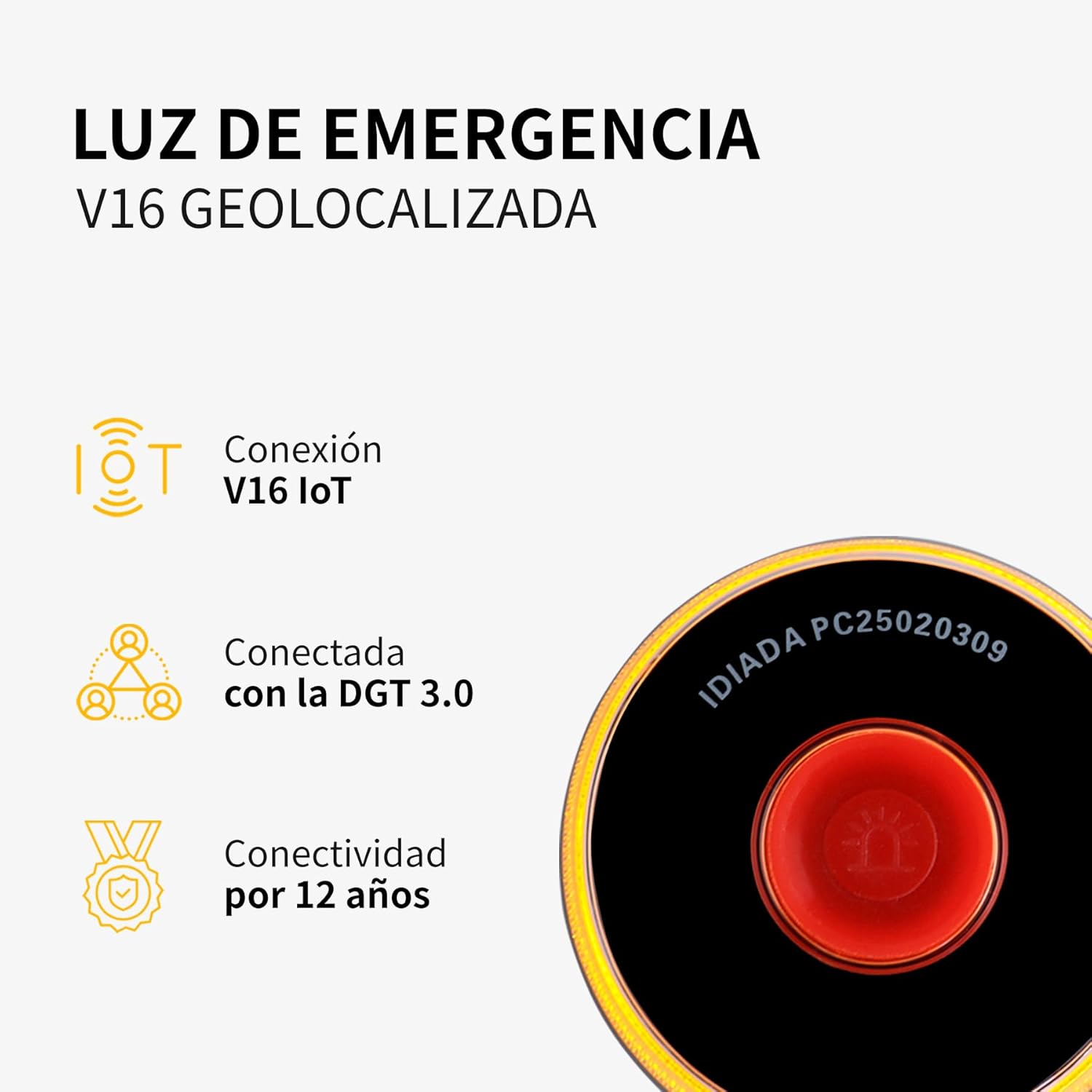 Thumbnail 5 de Aourow V16 Connectado Luz Emergencia Coche 12 Años