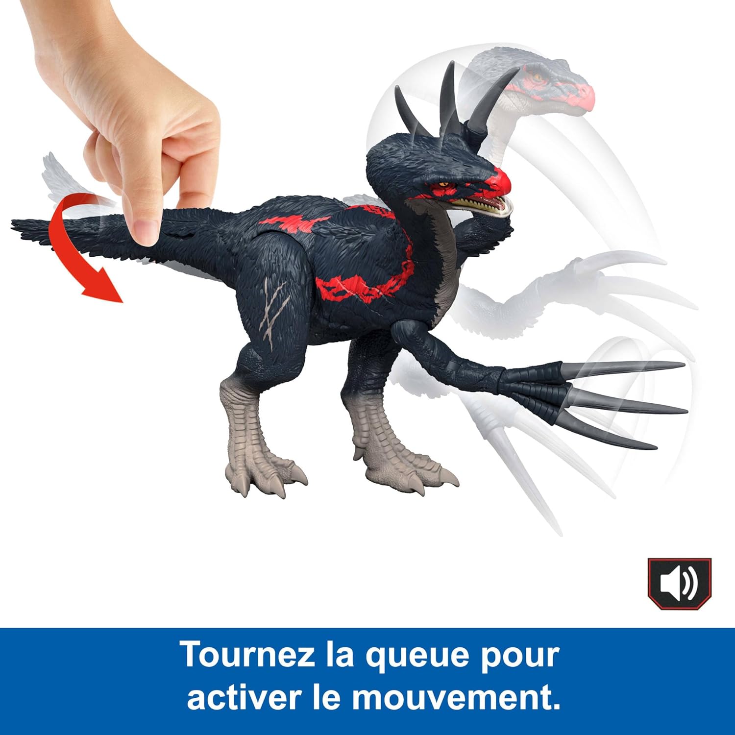 Thumbnail 4 de Jurassic World Therizinosaurus Slash ’N Roar (attaque sonore) — jeu numérique avec fonction d’attaque