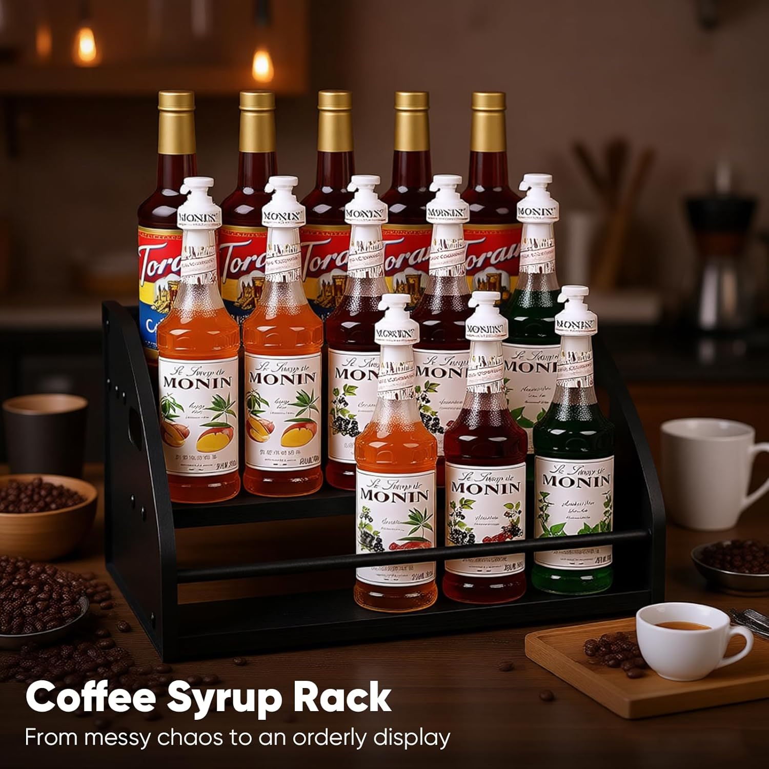 Thumbnail 1 de STAEVER Coffee Syrup Rack 15-Bottle Extra Large Shelf