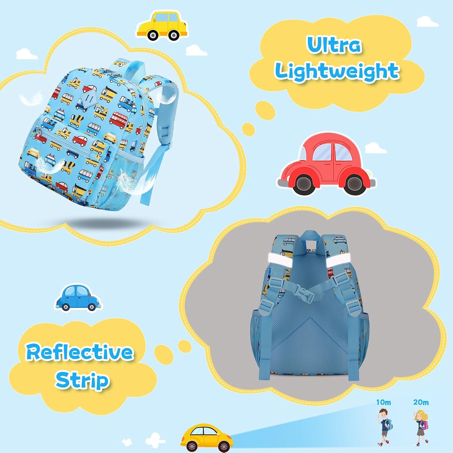 Thumbnail 5 de QIXIHU 12'' Toddler Backpack for Boys and Girls – Mini Preschool Bookbag