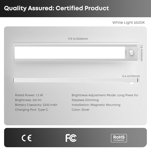 Thumbnail 6 de Lampe Placard sans Fil Rechargeable LROLTEF 30 cm – Cuisine sous meuble, 6500K