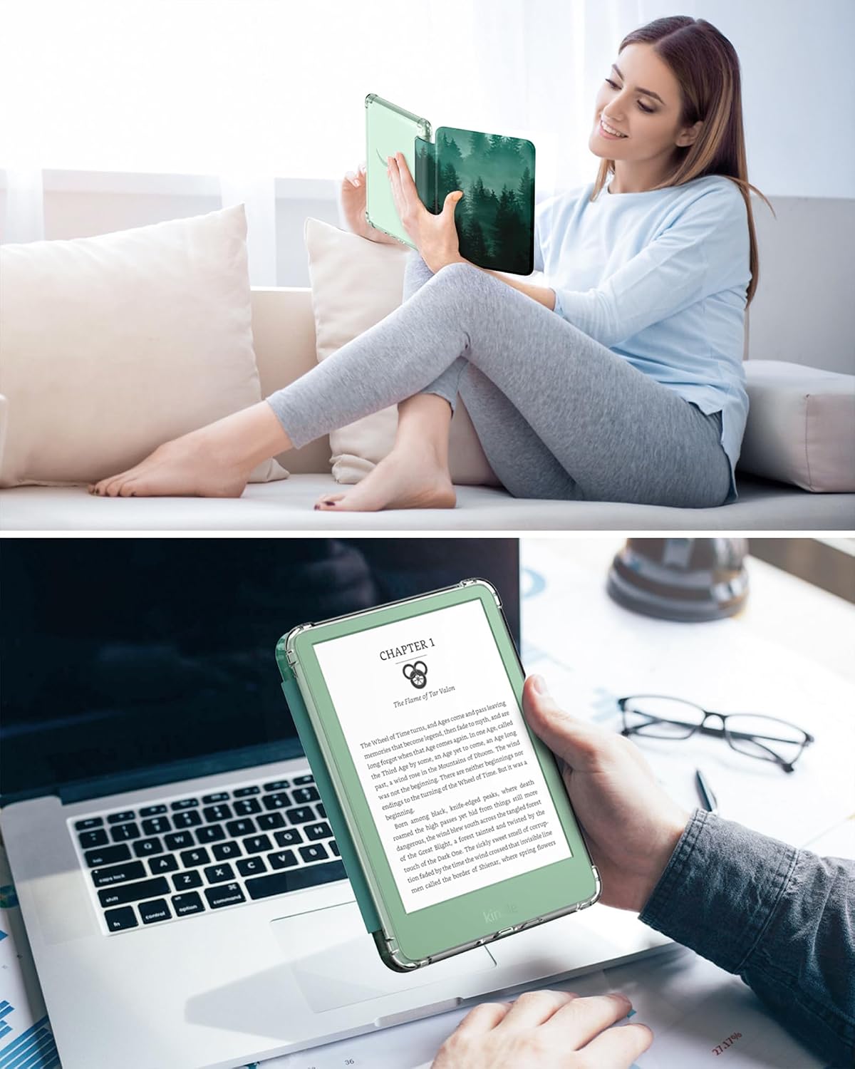 Thumbnail 6 de MoKo-hoes voor Kindle 11e generatie, 6 inch, TPU-achterkant en automatische slaapstand