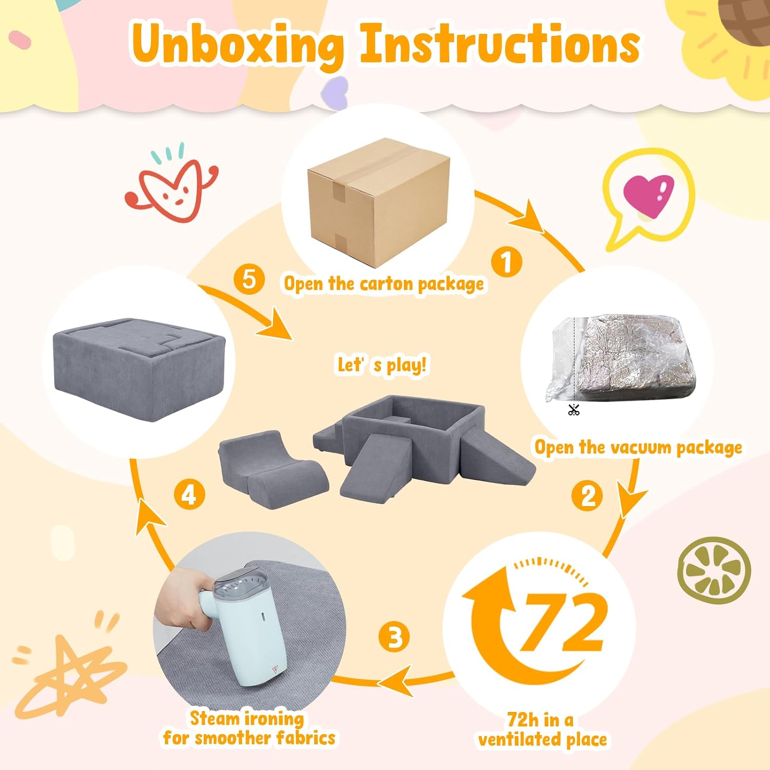 Thumbnail 5 de MOOZHEALTH Baby Climbing Blocks 6-Piece