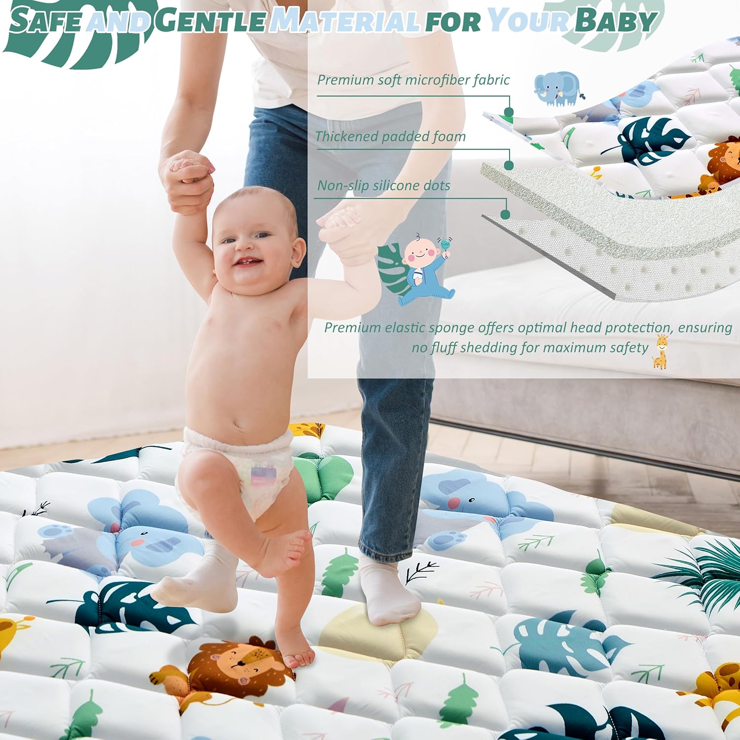 Thumbnail 2 de YBIKE Baby Play Mat 180x150cm