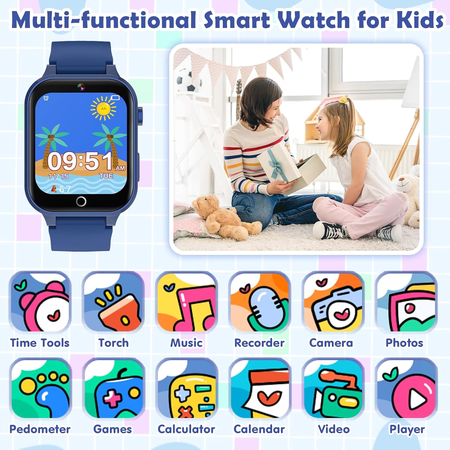 Thumbnail 1 de Kids Smartwatch with 26 Puzzle Games