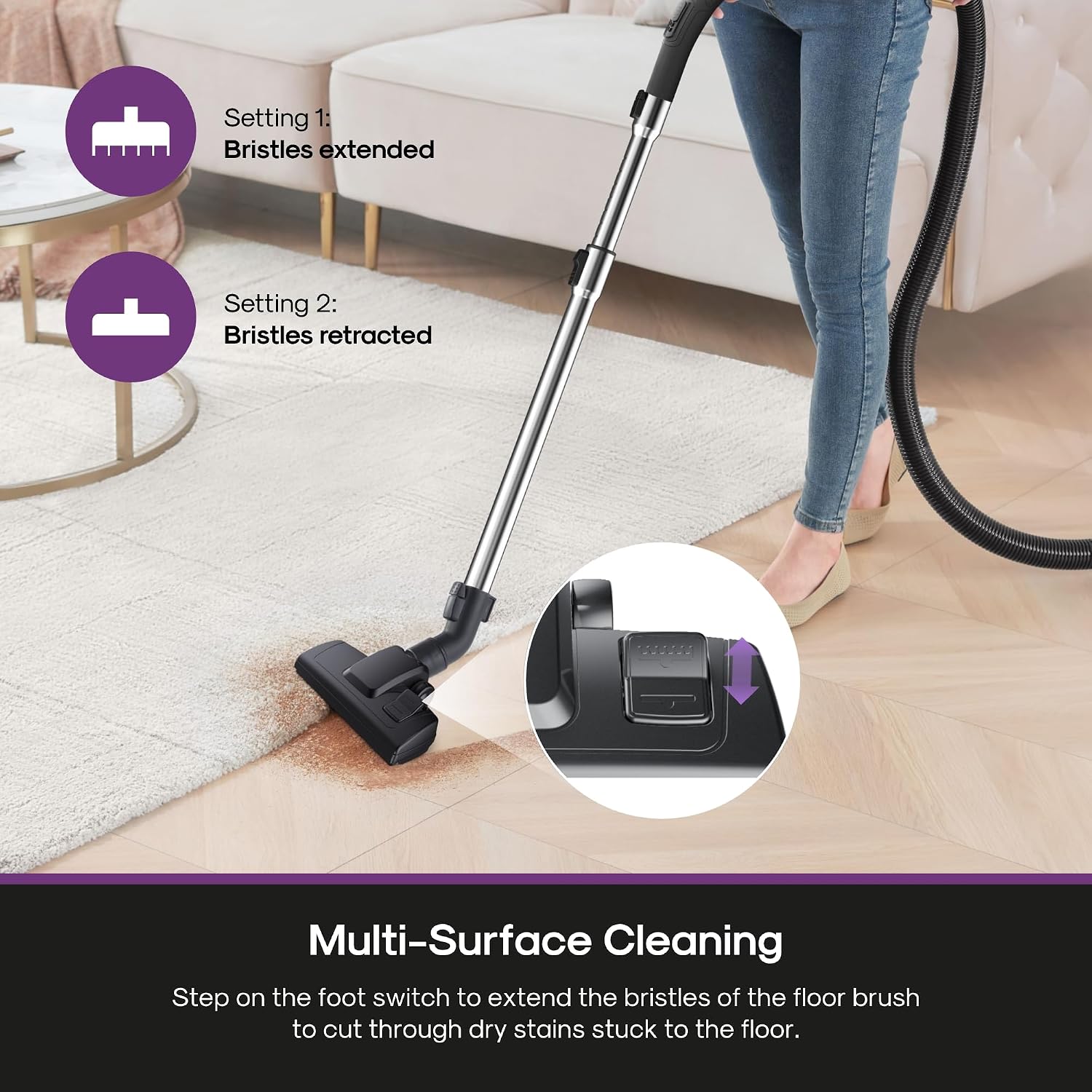 Thumbnail 6 de Eureka NEN121WH WhirlWind Bagless Canister Vacuum, HEPA Filter, 1.2-Liter