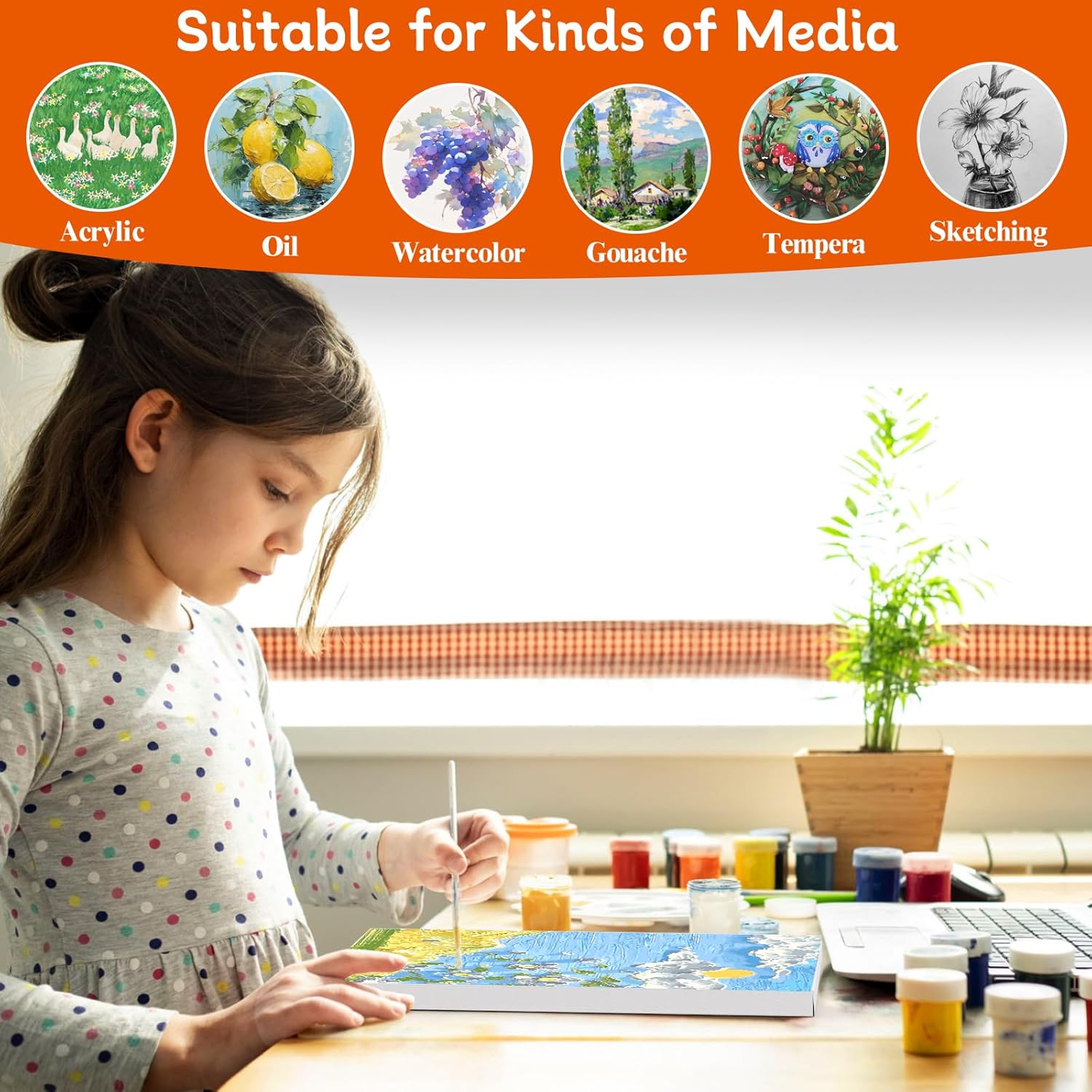Thumbnail 4 de Koncci Stretched Canvas for Painting (10-pack, multiple sizes)