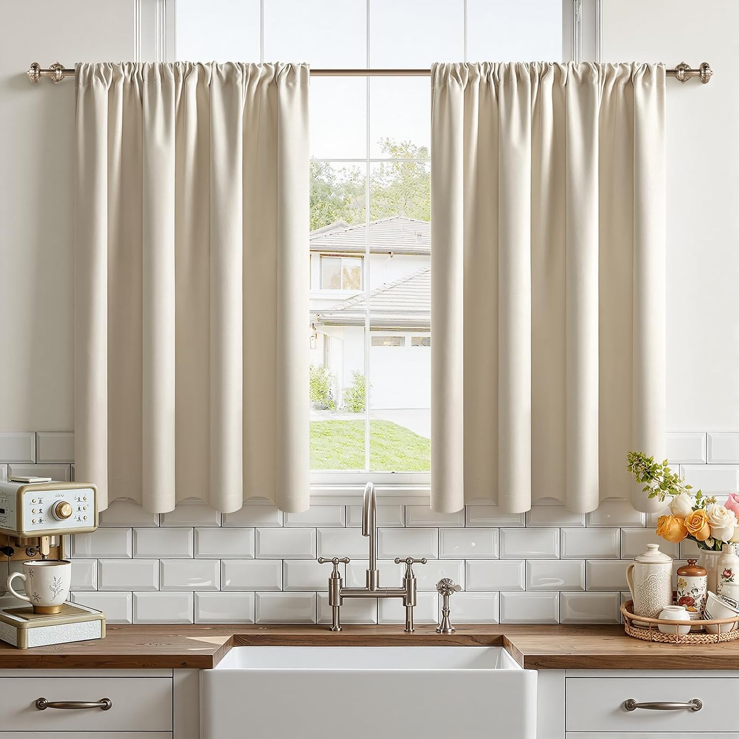 Detalle de CUTEWIND rideaux occultants 60x90 cm beige