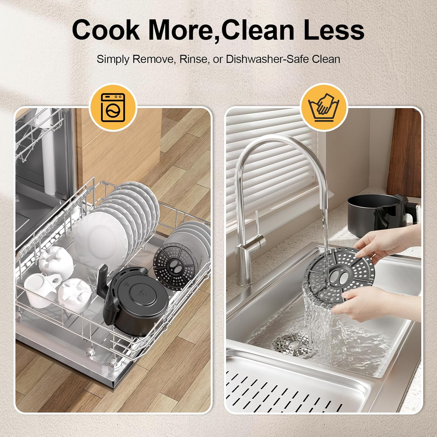 Thumbnail 6 de Compact Air Fryer Small 2QT — 4-in-1 Mini Airfryer for Quick, Crispy Results