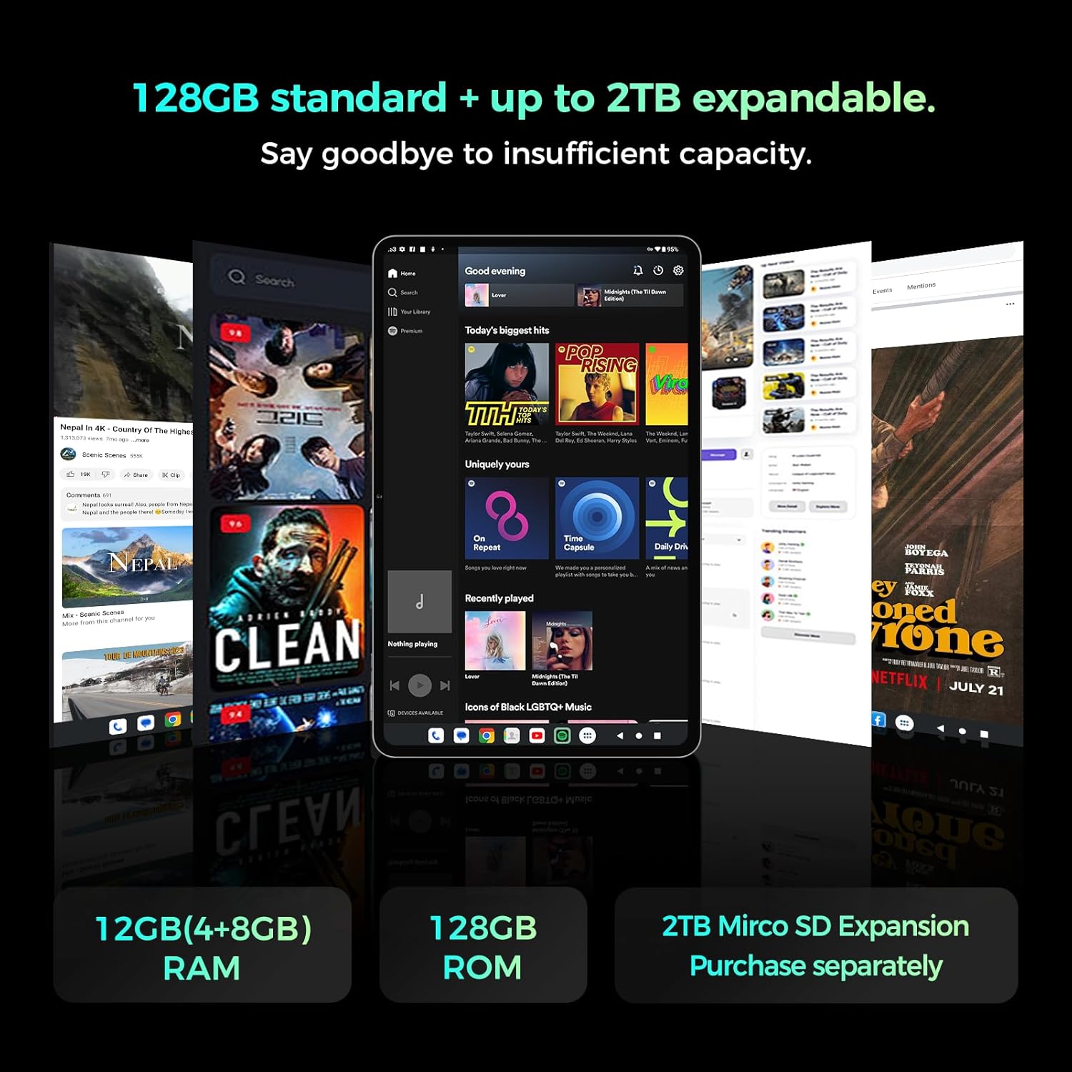 Thumbnail 4 de TECLAST Android 16 Tablet P50T CASE (11 Zoll, 90Hz) mit 12GB RAM, 128GB und Stift