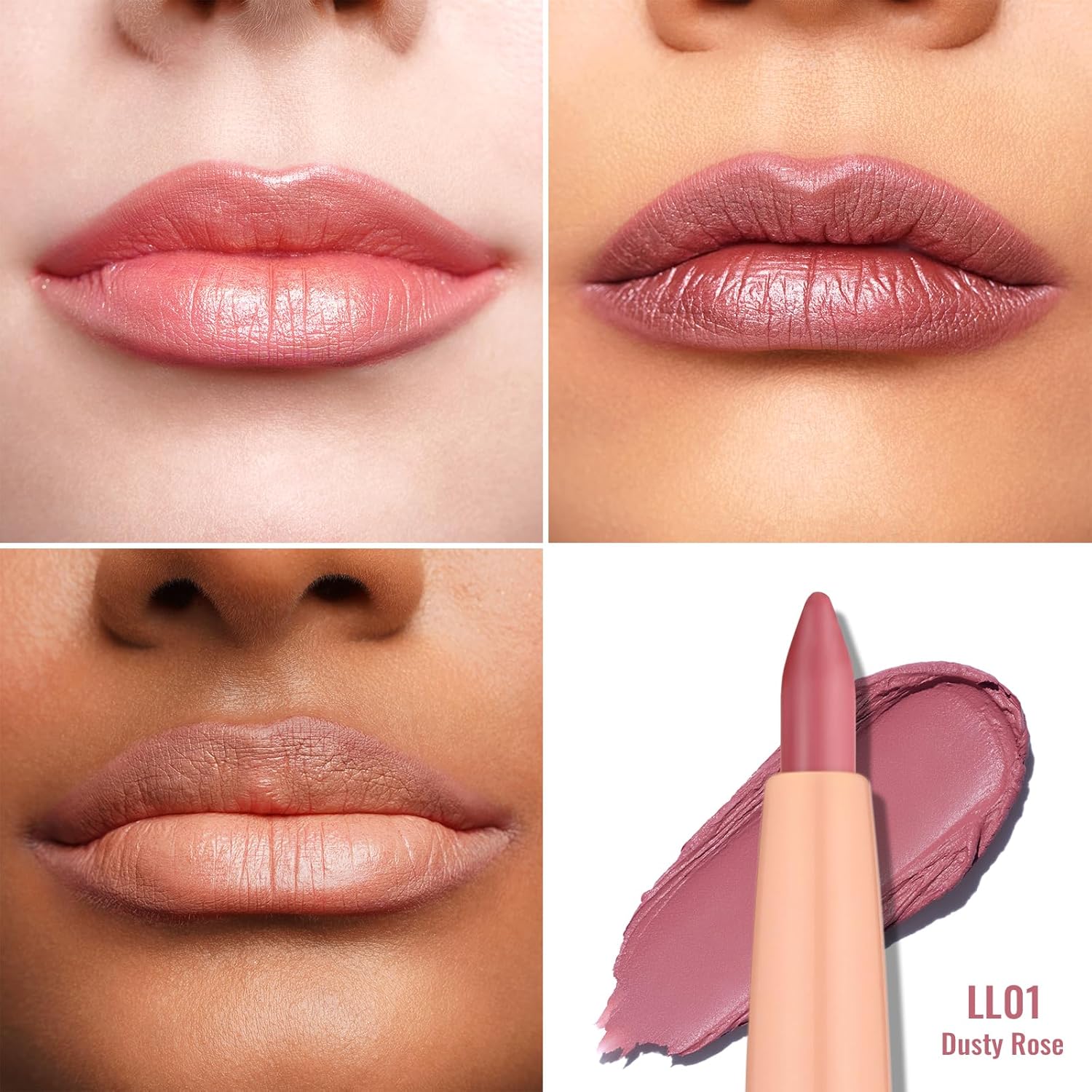 Detalle de OULAC Matita Labbra Rosa Opaco – Lipliner Impermeabile, Dura 16 Ore, Vegan