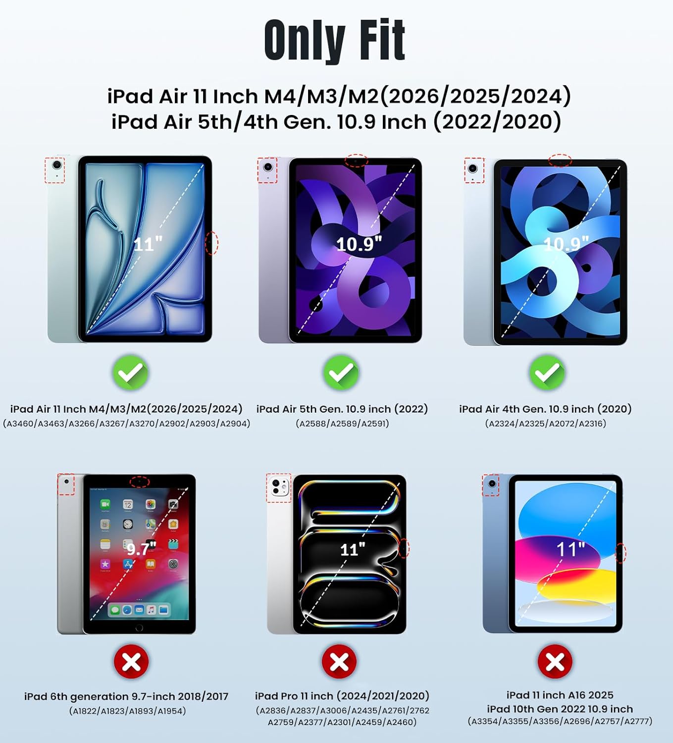 Thumbnail 1 de TiMOVO Slim Translucent Case for iPad Air 11 Inch (M4/M3/M2) – Abyss Blue