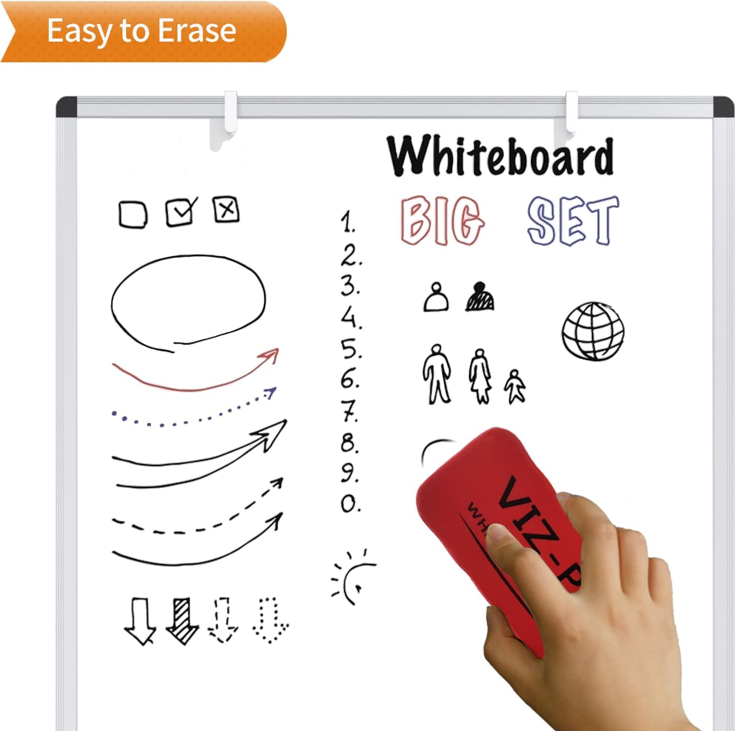 Thumbnail 4 de Viz-Pro Flipchart Easel Whiteboard