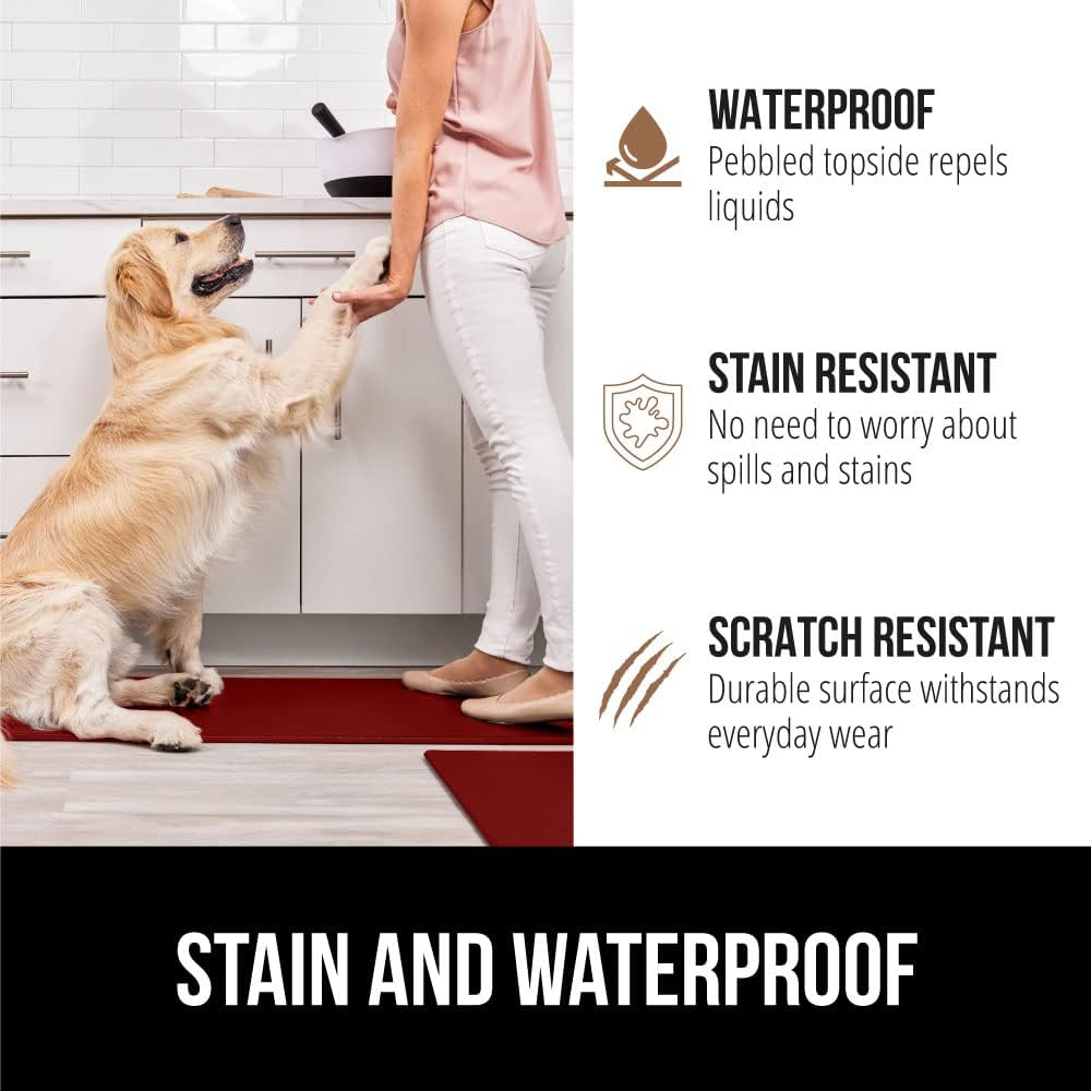 Detalle 2 de GORILLA GRIP 17x48 & 17x24 Anti-Fatigue Kitchen Mats 🧽