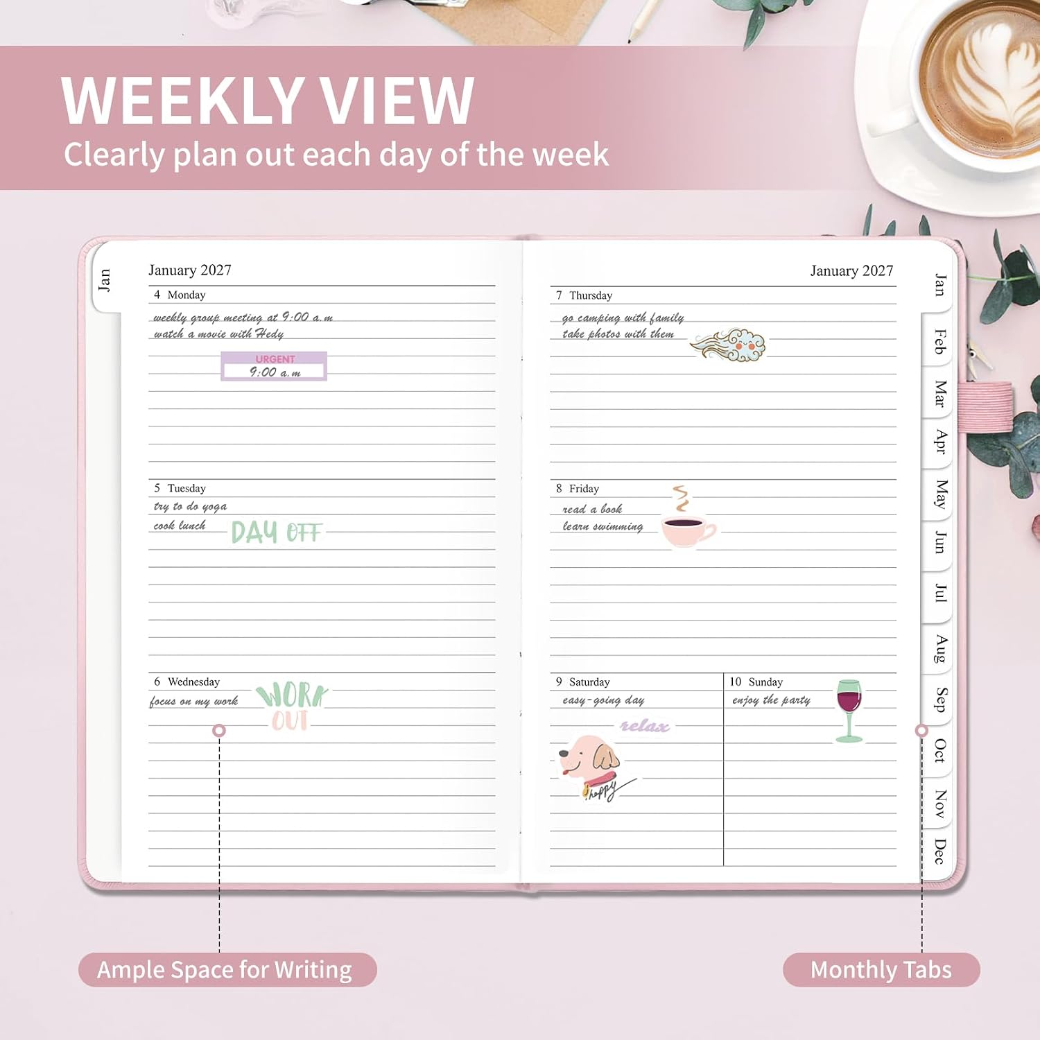 Detalle de Weekly and Monthly Planner, A5