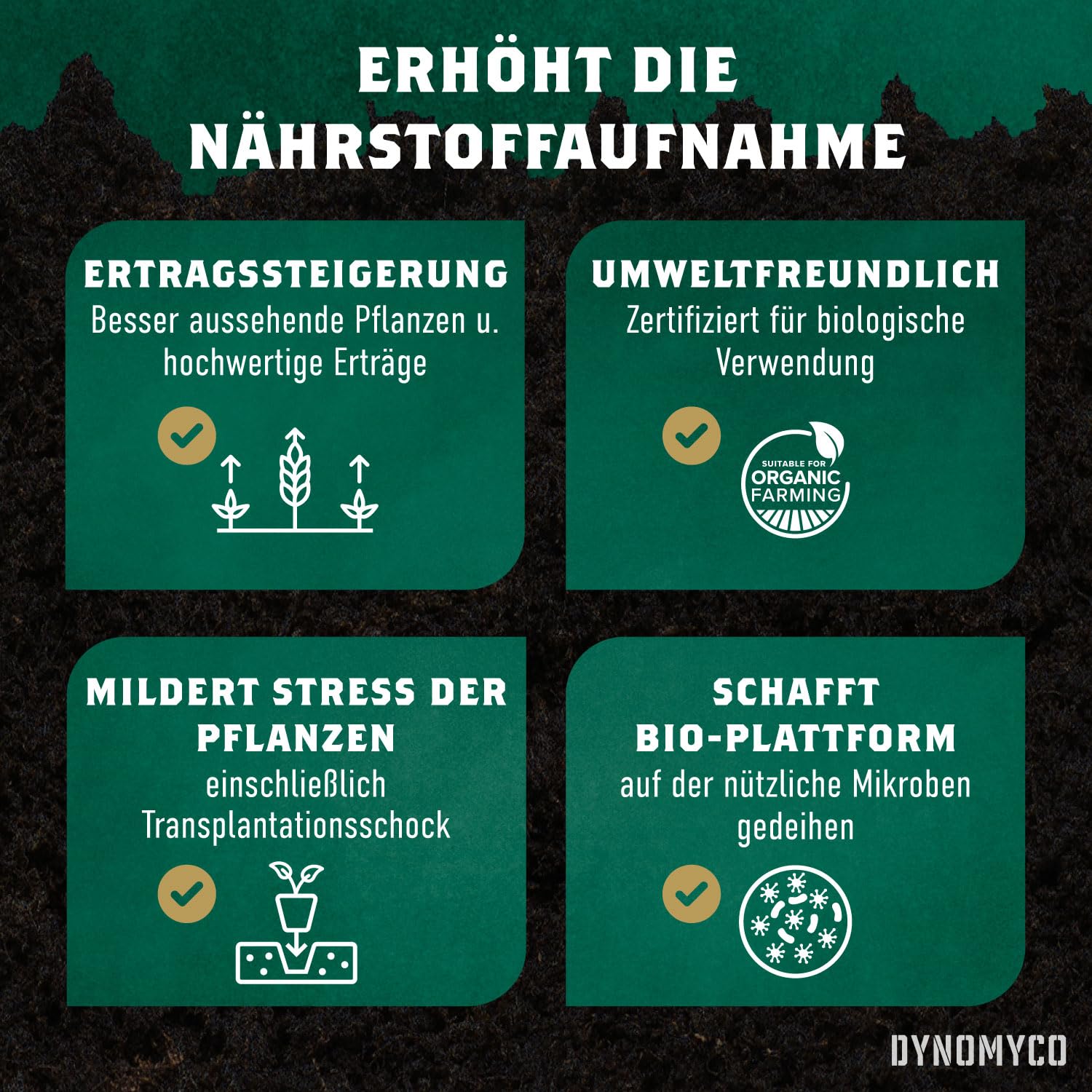Detalle 2 de DYNOMYCO Mykorrhiza-Impfmittel – Hochleistungsstämme, konzentrierte Formel, verbessert Nährstoffaufnahme