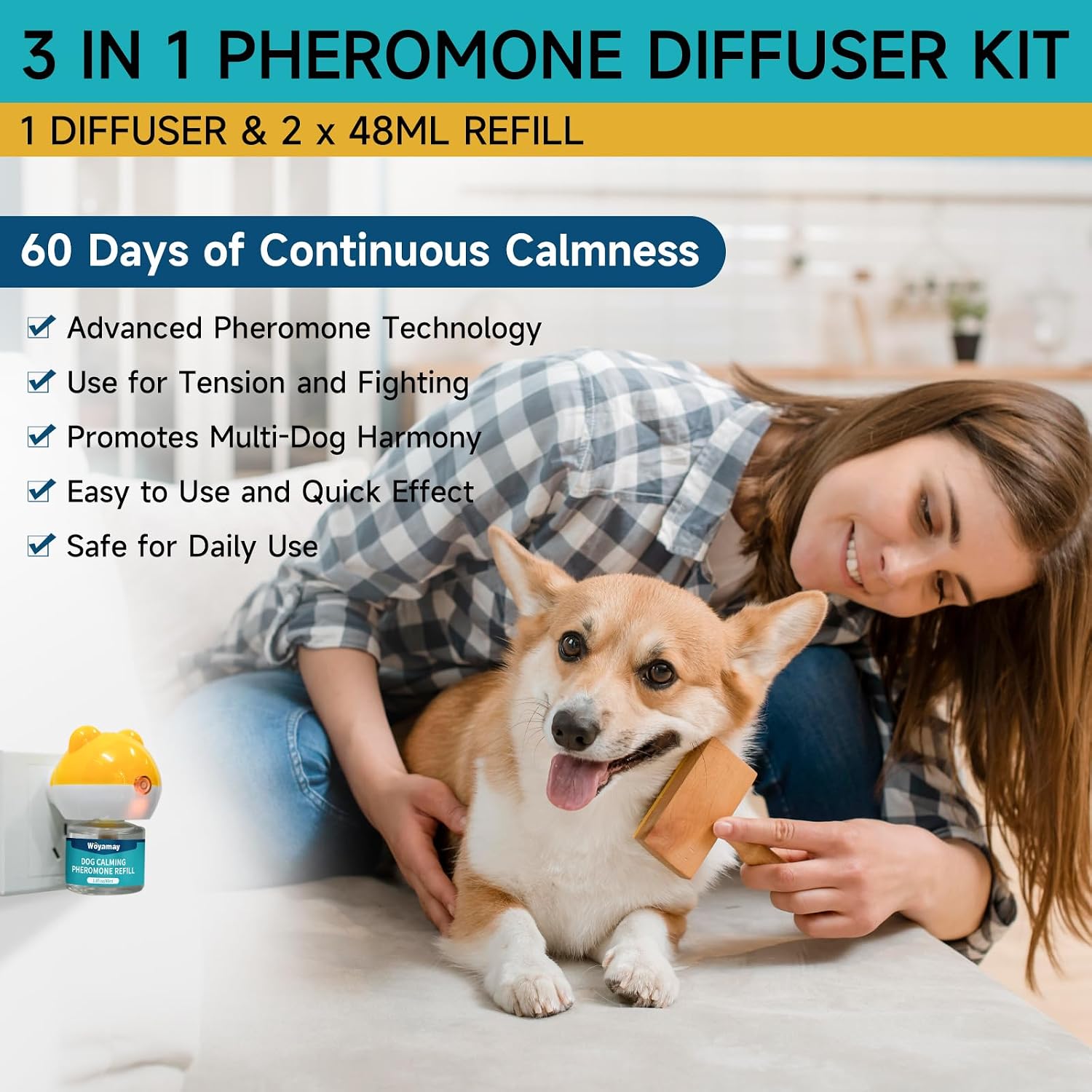 Thumbnail 1 de Woyamay Dog Calming Plug-in Refills: 6-Pack for Anxiety Relief