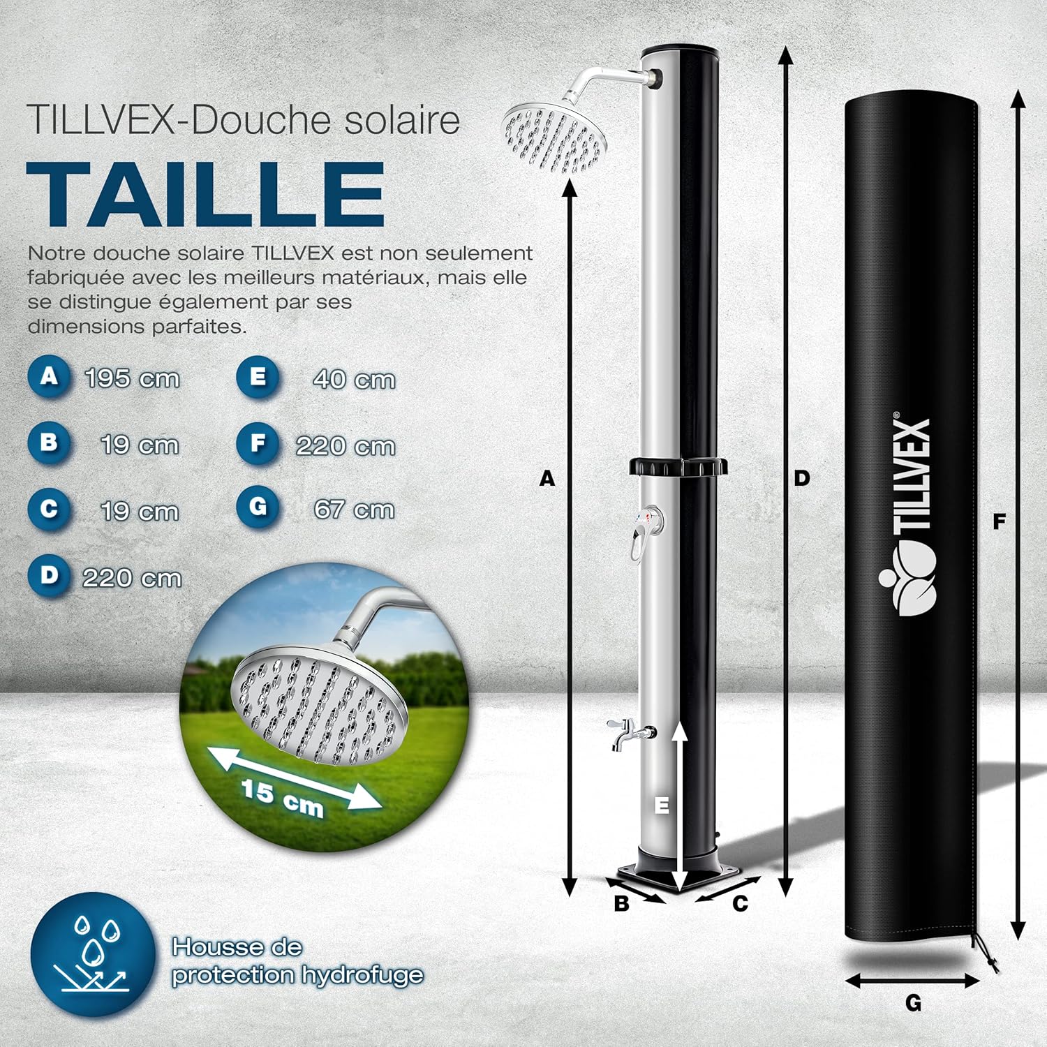 Thumbnail 5 de tillvex Douche solaire 35 litres