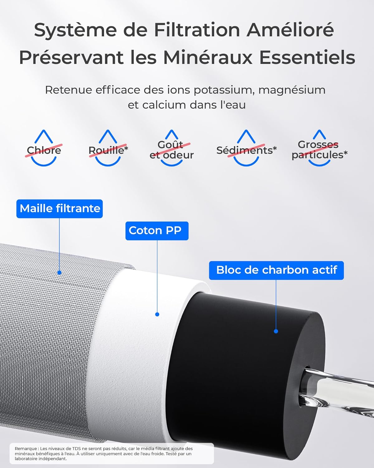 Thumbnail 6 de Waterdrop WD-FC-06: Rubinetto in acciaio inox con filtro a blocchi di carbone