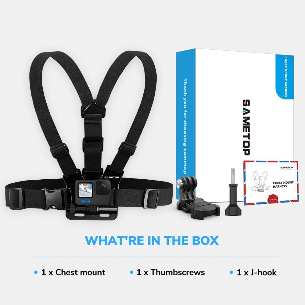 Detalle 2 de Sametop Chest Mount Harness for GoPro and Action Cameras