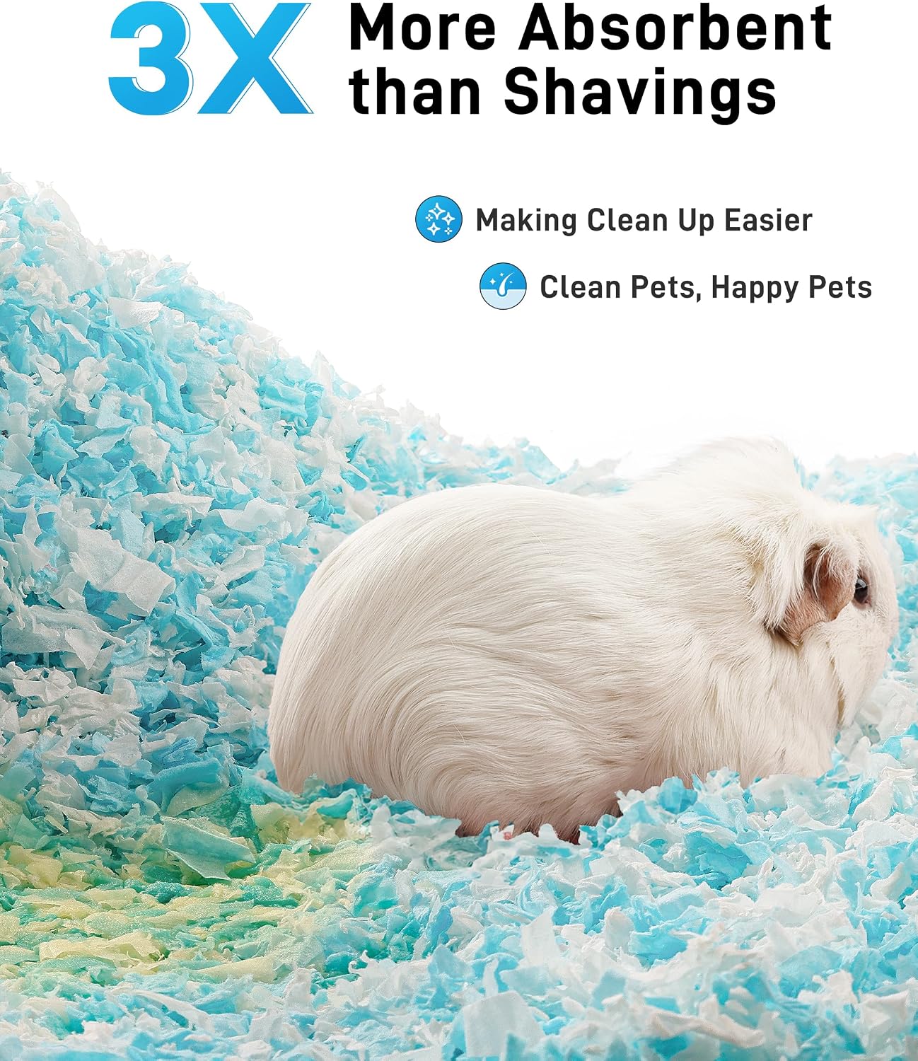 Detalle de BUCATSTATE 101L Hamster Bedding: 99% Dust-Free, Odour-Controlled Paper Bedding for Small Pets
