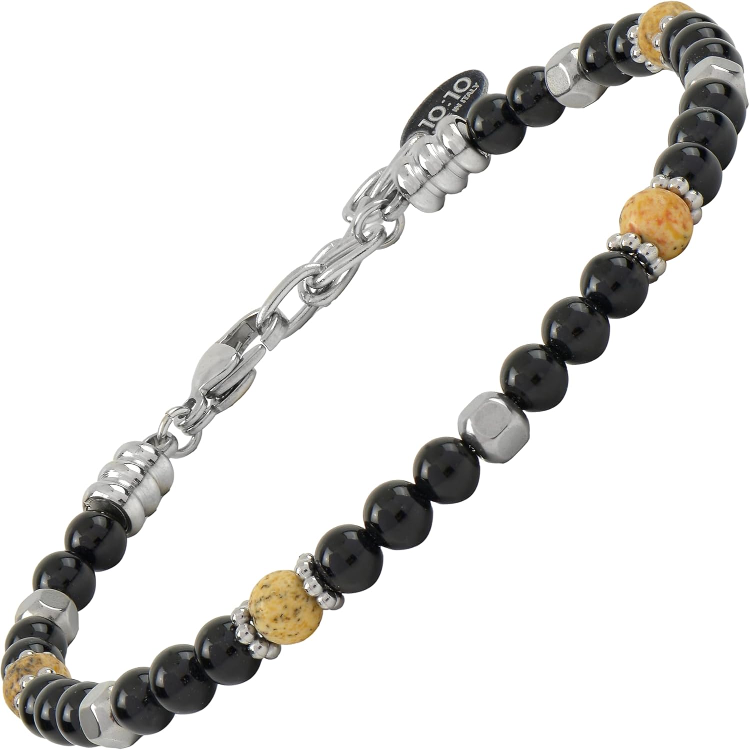 Thumbnail 4 de 10:10 Bracciale Uomo Pietre Naturali 4 mm