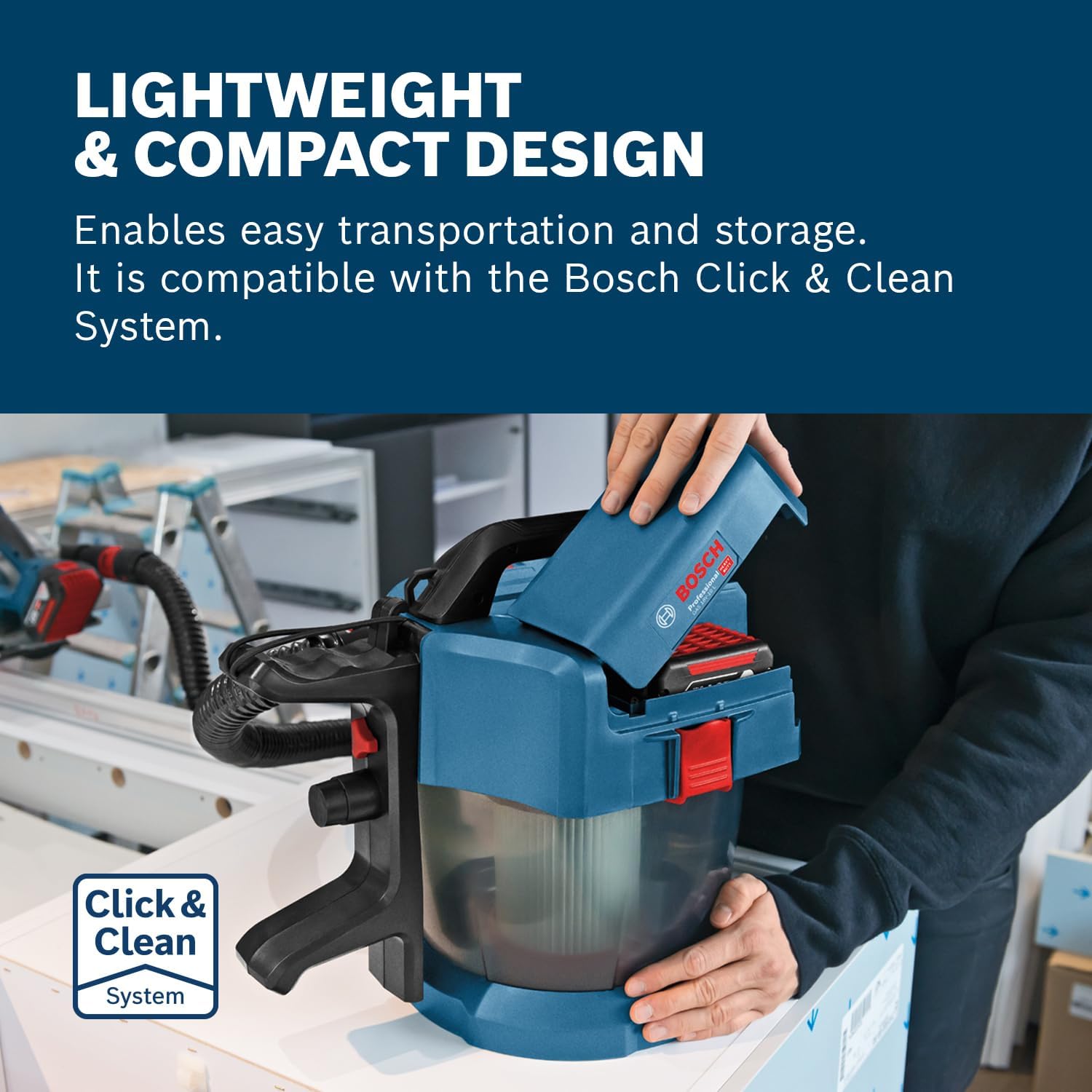 Thumbnail 2 de Bosch Professional 18V System GAS 18V-10 L Industrial Dust Extractor (L-Class) with hose & accessories