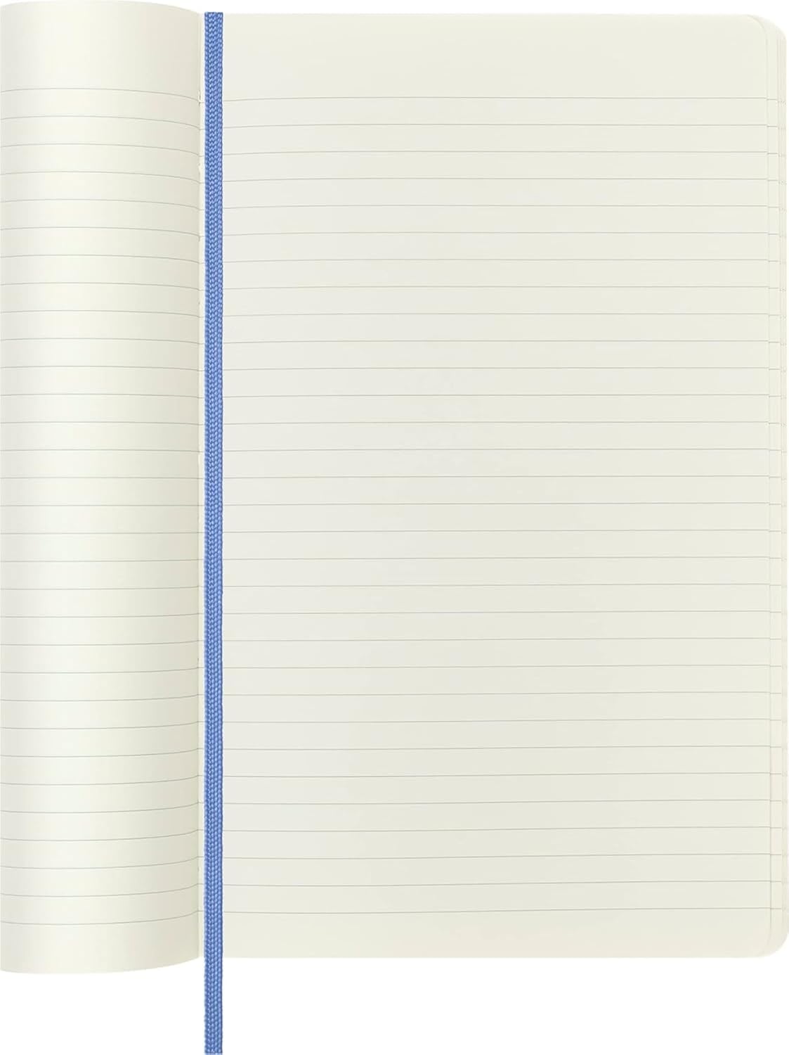 Detalle de Moleskine Classic Notebook — Ruled, Soft Cover, Hydrangea Blue (Large) 13 x 21 cm, 240 Pages