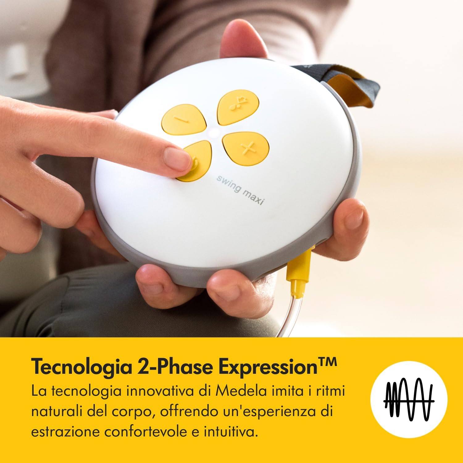 Thumbnail 6 de Swing Maxi Tiralatte Elettrico Doppio Medela: estrazione doppia comoda e adattabile
