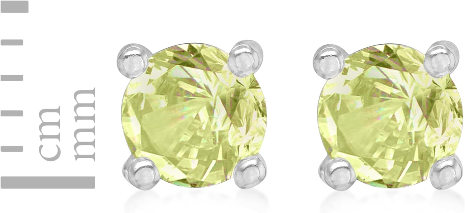 Thumbnail 5 de Amazon Essentials Orecchini a lobo in argento Sterling rodiato con pietra natale: peridoto agosto