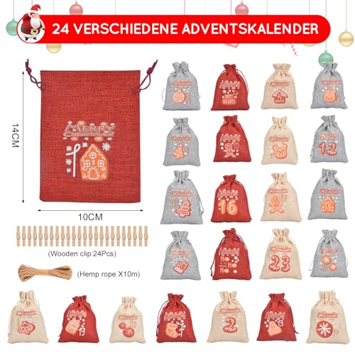 Thumbnail 1 de Lot de 24 calendriers de l’Avent 14x10 cm 📅