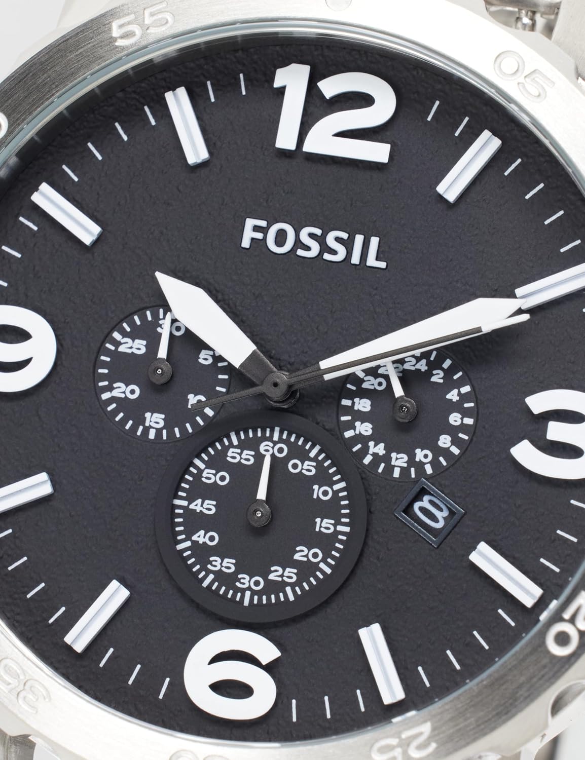 Detalle 2 de Fossil Nate Uhr für Herren – Quarzchronograph mit Edelstahl- oder Lederarmband