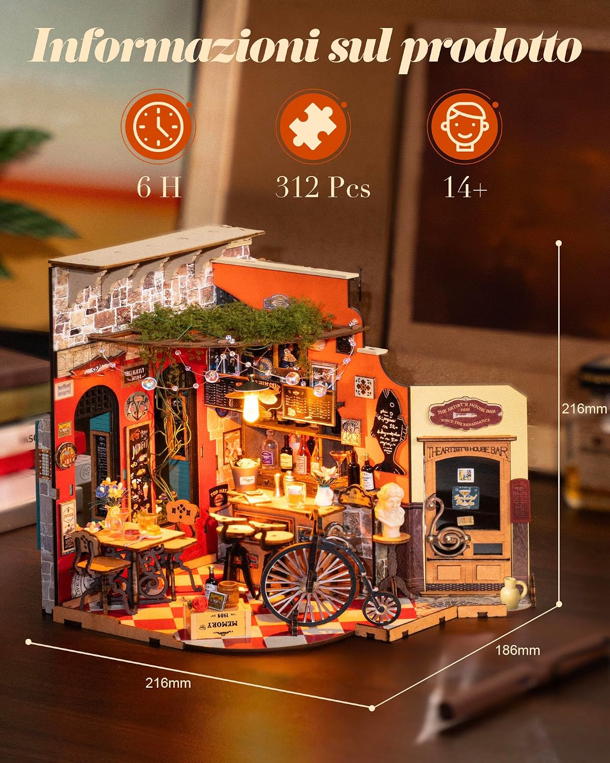 Detalle 2 de Rolife Kit casa in miniatura 22x19x22 cm đź§©
