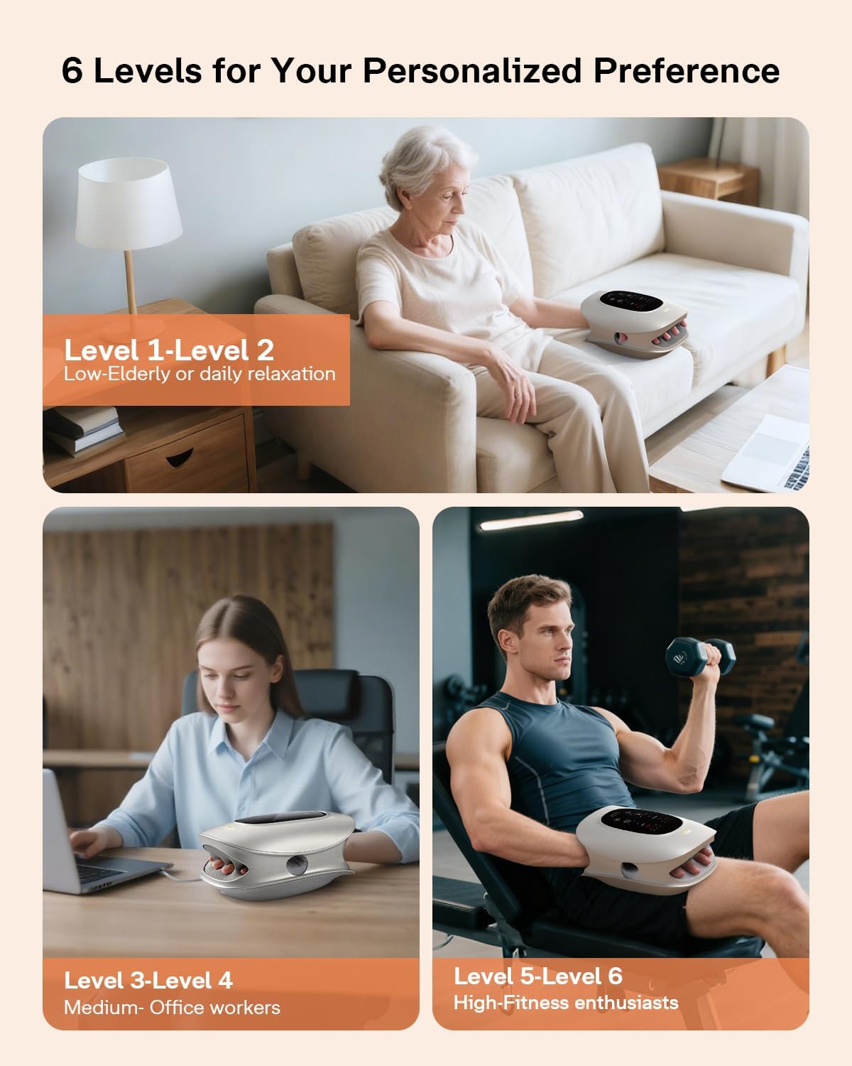 Thumbnail 3 de ALLJOY Hand Massager with Heat and Compression: therapeutic finger stretching and full-palm massage