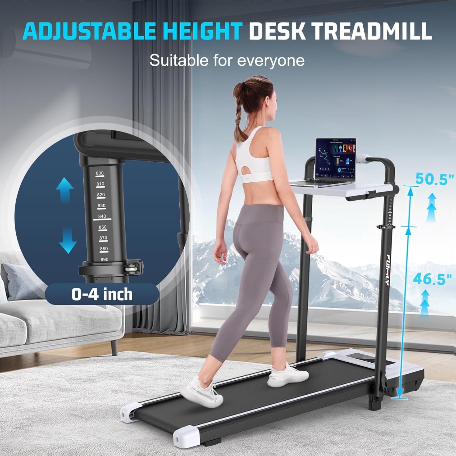 Detalle de ANCHEER Walking Pad, 450-lb Capacity